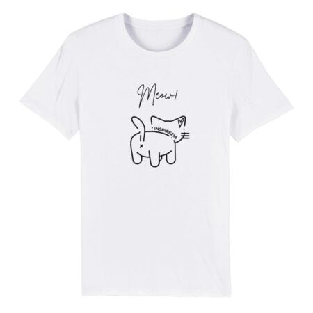Funny cat lover meow eco friendly t shirt INSPIREZIA