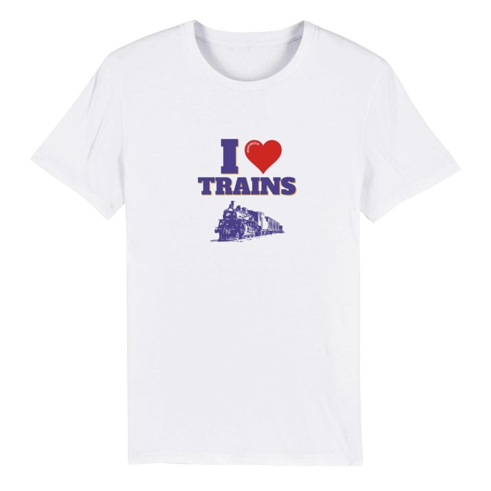 I love trains eco friendly t shirt INSPIREZIA