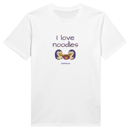 I love noodles eco friendly t shirt INSPIREZIA