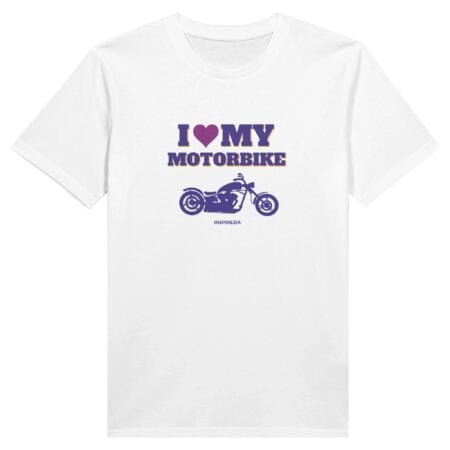 I love my motorbike eco friendly t shirt INSPIREZIA