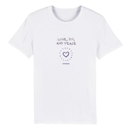 Love, joy, and peace eco friendly t shirt v2 INSPIREZIA