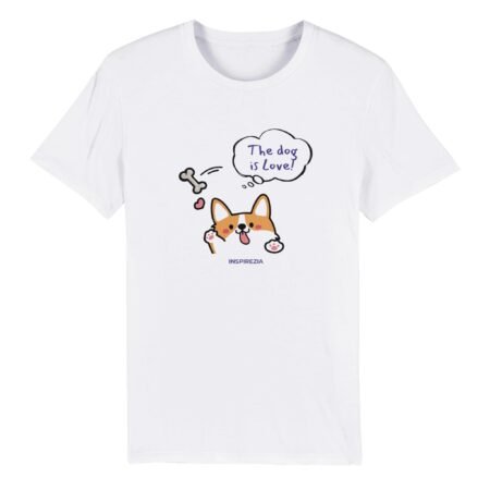 Dog is love eco friendly t shirt INSPIREZIA