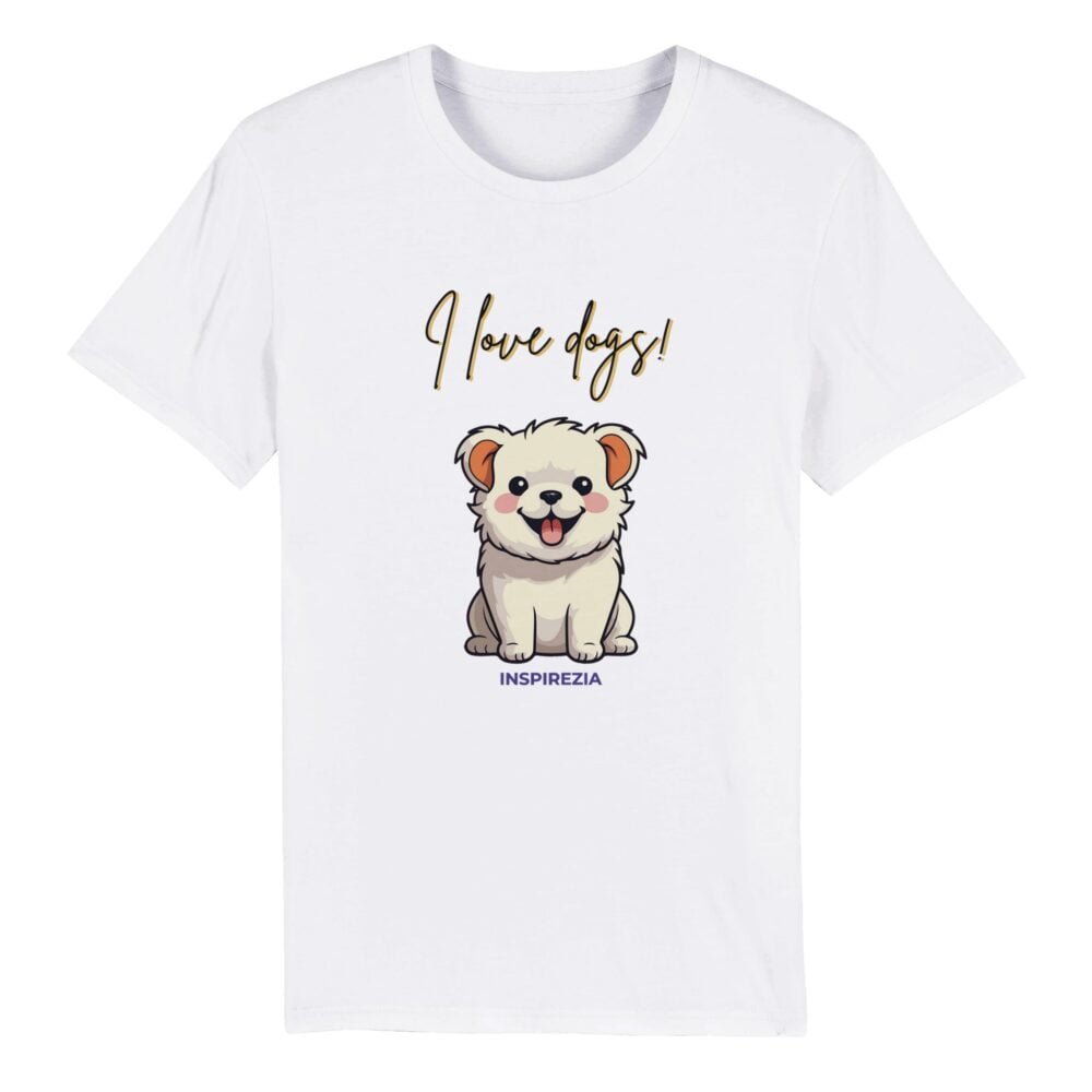 I love dogs eco friendly t shirt INSPIREZIA