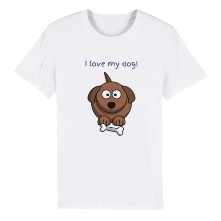 I love my dog eco friendly t shirt INSPIREZIA
