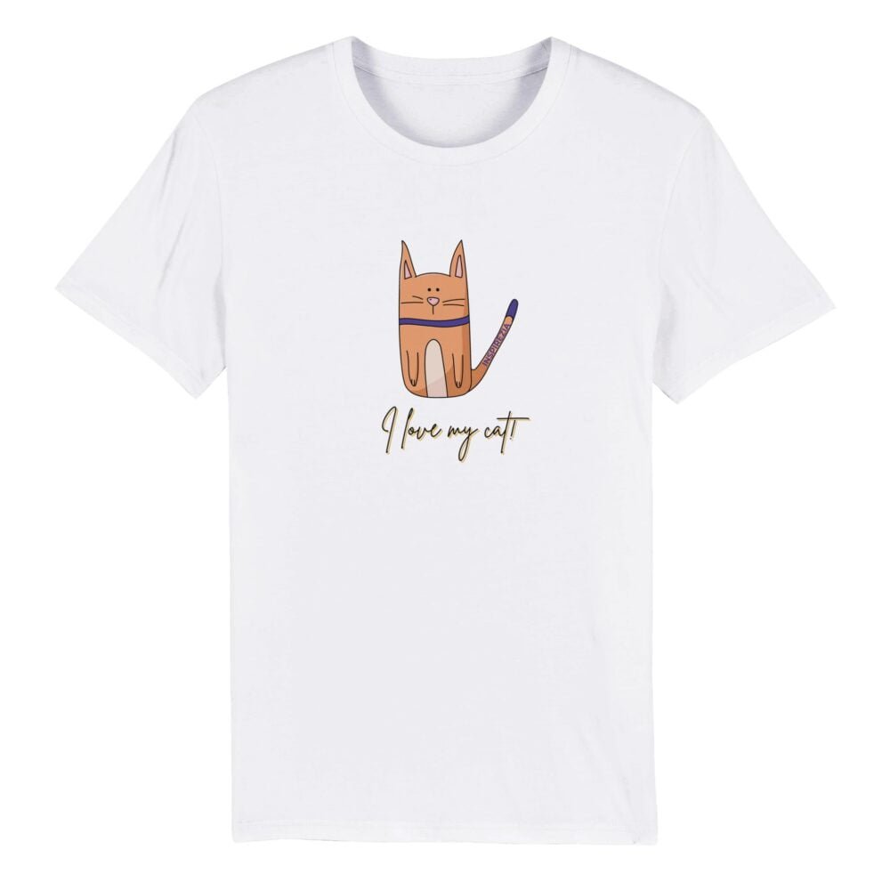 I love my cat eco friendly t shirt INSPIREZIA