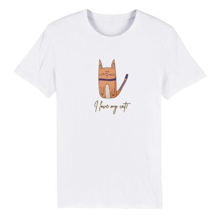 I love my cat eco friendly t shirt INSPIREZIA
